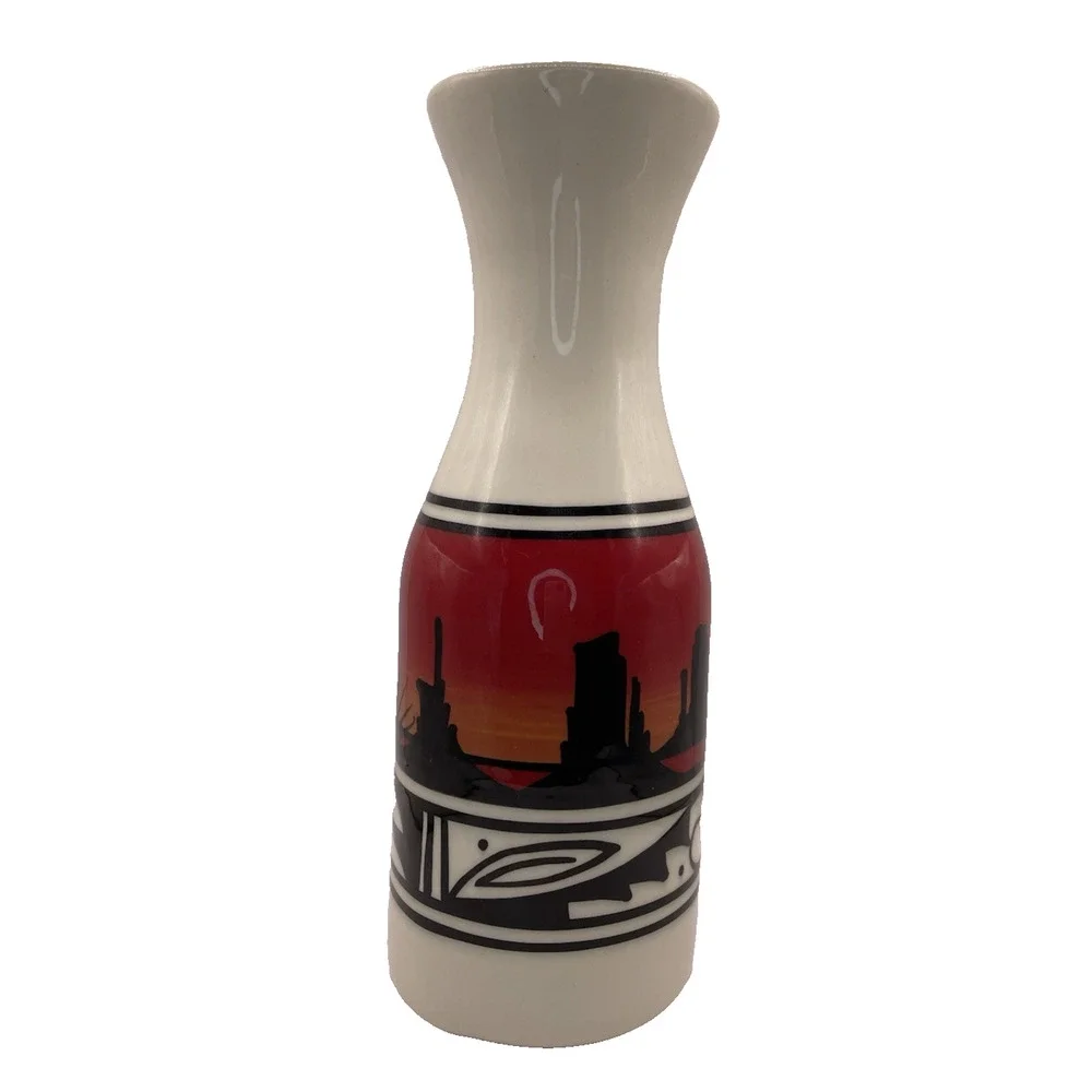 VTG Navajo Cedar Mesa Wine/Water Ceramic Carafe/Native American Vase-Signed